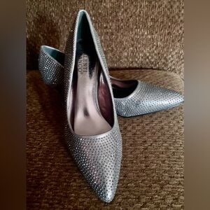 Women Silver Tone Dress Shoes by VALENTI FRANCO (New)